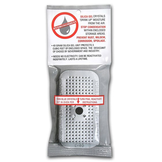 Silica Gel - Dehumidifier Crystals (40 Gram Desiccant Packet) Silica Gel - Dehumidifier Crystals (40 Gram Desiccant Packet)